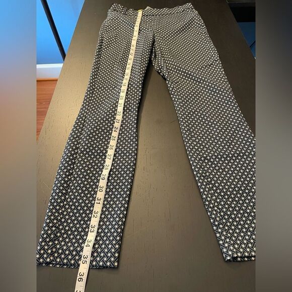 H&M Blue White Small Print Elastic Waist Skinny Pants Women’s Size S - Picture 5 of 6